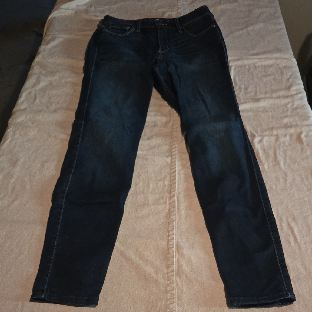 Hollister Dark Blue Straight Leg Jeans